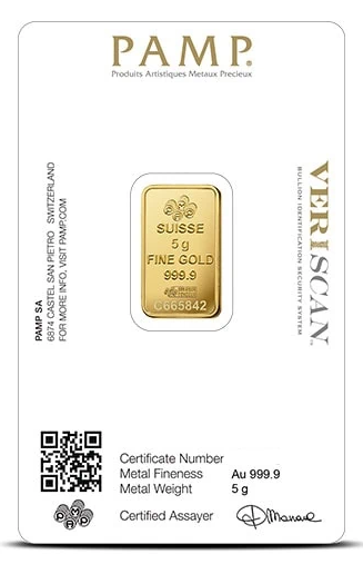 Pamp Fortuna Gold 5g Minted Bar