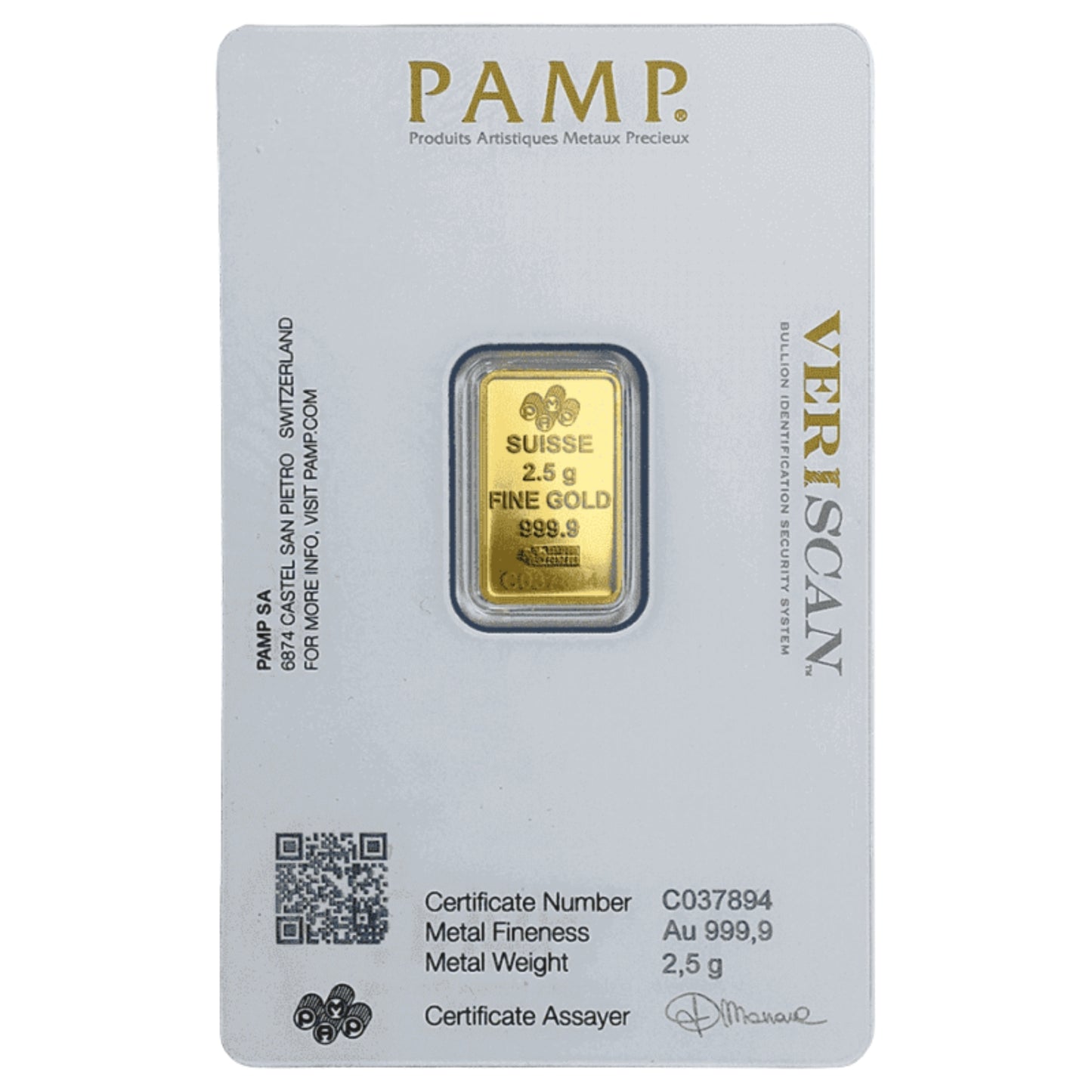 Pamp Fortuna Gold 2.5g Minted Bar