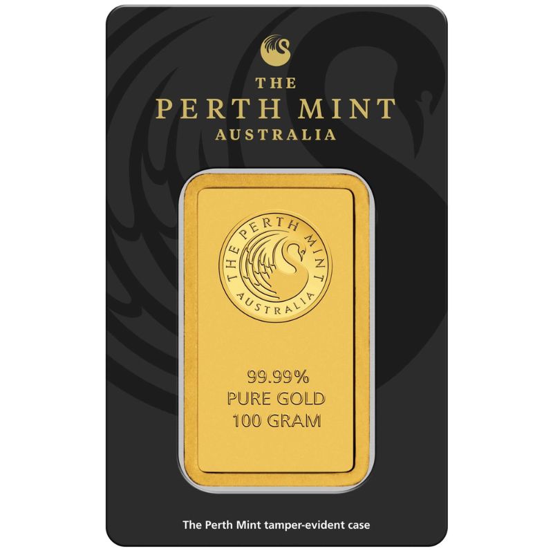 Perth Mint Gold 100g Minted Bar