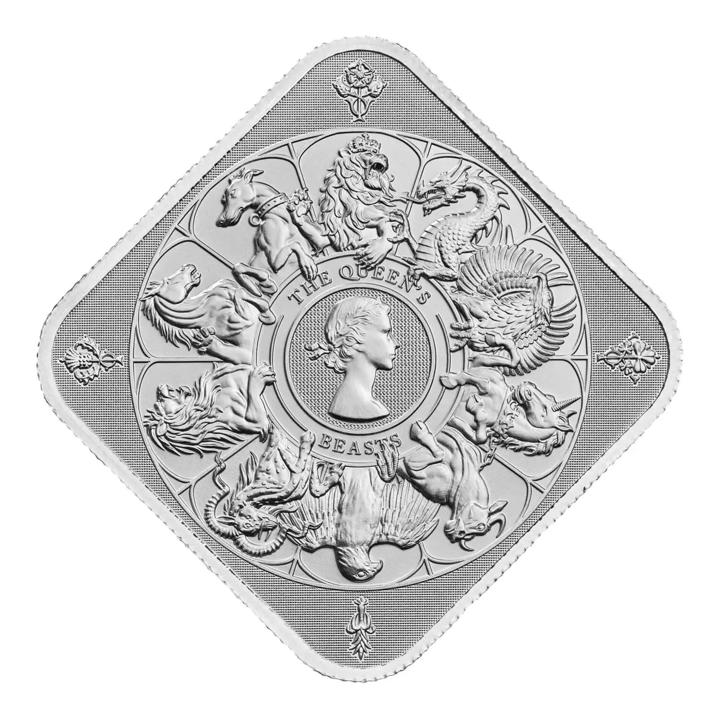 Royal Mint Queens Beast Completer Silver 10oz Minted Bar