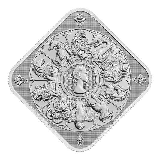 Royal Mint Queens Beast Completer Silver 1oz Minted Bar