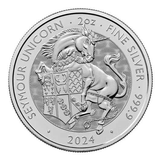 Royal Mint 2024 Tudor Beast Seymour Unicorn Silver 2oz Coin