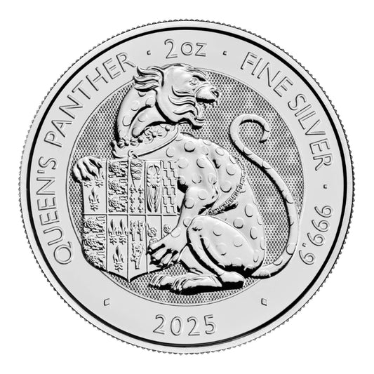 Royal Mint 2025 Tudor Beast Panther Silver 2oz Coin